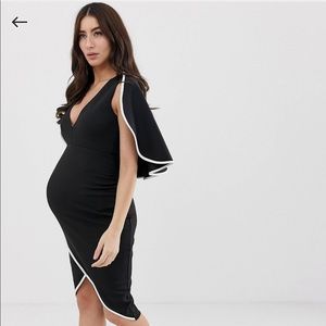 ASOS Maternity cape midi wrap dress